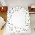 thumbnail image 5 of Homewish Purple Rose Floral Full Size Sheets, Western French Style Bed Sheets, Teens Kids Girls Sheet Sets, Ultra Soft Bedroom Decor, 4-Piece, 5 of 7