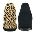 thumbnail image 3 of Uorisanigo Car Seat Covers Front Seats 2 Packs, Fluffy Yellow Leopard Print Automotive Seat Protectors for Cars SUV Pick-up Truck Sedan Seats Covers, Easy to Install, Auto Accessories Decor, 3 of 7
