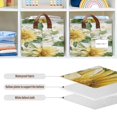 thumbnail image 6 of 2Pack Waterproof Foldable Storage Basket Medium, Metal Frame & Hollow Board Support, for Clothes and Toy Organization Soft Sunflowers and Green Leaves, 6 of 8