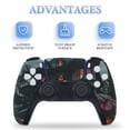 thumbnail image 4 of Skin Sticker for PS5 Slim Standard PS5 Pro Disc Digital Edition Console and Controllers Decals for Playstation 5 (Halloween Haunted House Scary Pumpkin ,PS5 Pro Standard), 4 of 5