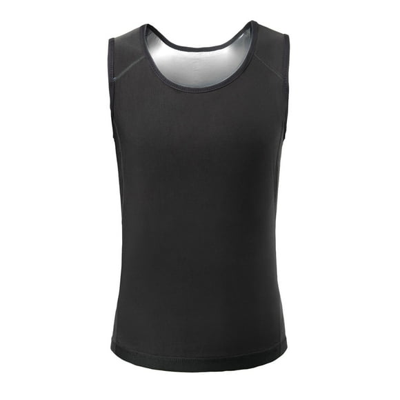 Mens Sauna Sweat Vest, Sauna Suit, Pullover Slimming , Men Trapping Sweat Enhancing Vest for Workout L XL