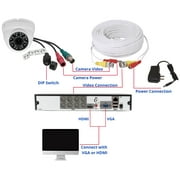 16 Channel HD H.265 DVR Security System with 4TB HDD and 16x 1080p HD Outdoor Indoor Weatherproof CCTV Cameras Smartphone Remote Monitoring