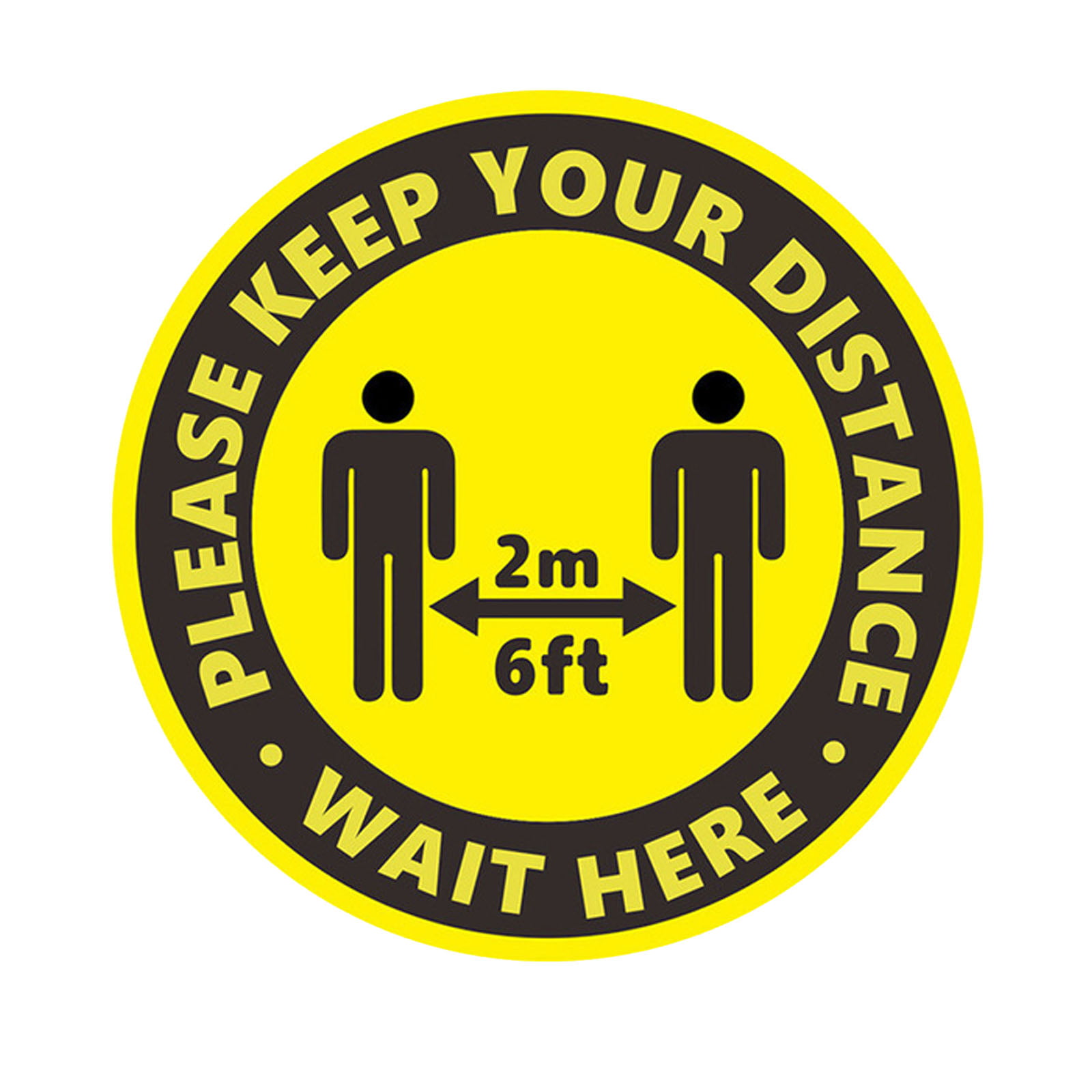 12“ Sign Safety Distance Sticker for Crowd Control Guidance Grocery Pharmacy Lab 