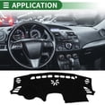 thumbnail image 3 of Alfombra de tablero interior antideslizante para MAZDA 3 2014-2018, poliéster negro, 3 of 7