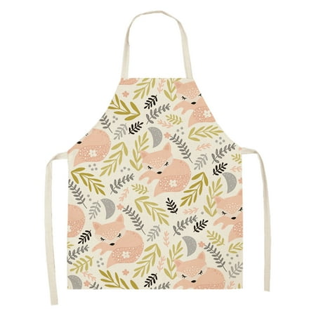 

Hot Sale! Iheaun 1pc Parent Adult the Family Kitchen Lovely Print Linen Family Aprons Apron Sleeve Apron