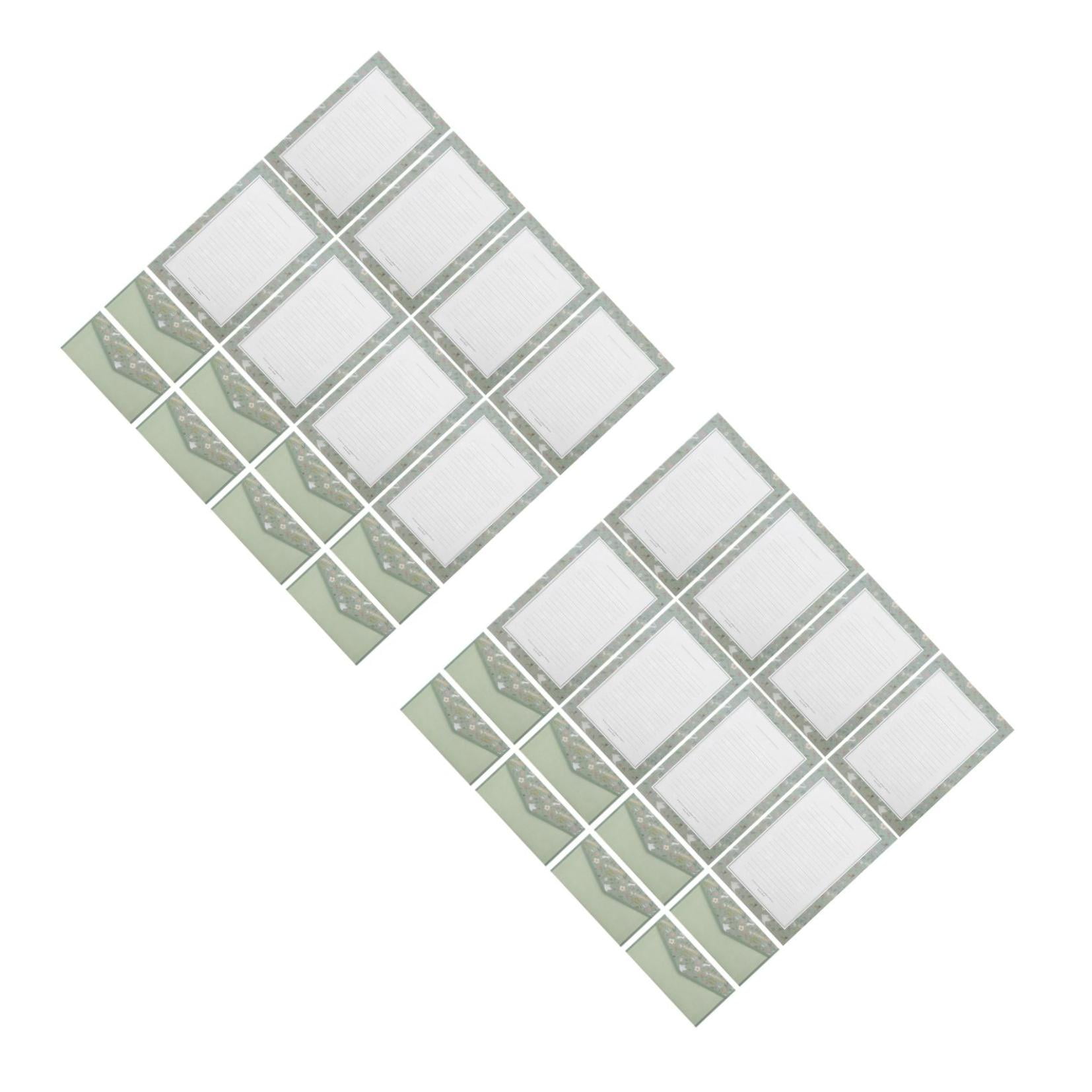Raindrops 2 Sets Lined Stationery Writing Paper and Envelopes Set Vintage Floral Letter Writing Kit with Envelopes for Invitations and Notes