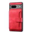 thumbnail image 5 of Nalacover Case Compatible with Google Pixel 7A, Detachable Wallet Pocket with Credit Card Holder, Back Flip Premium Leather Magnetic Clasp Kickstand Cover For Google Pixel 7A,Red, 5 of 7