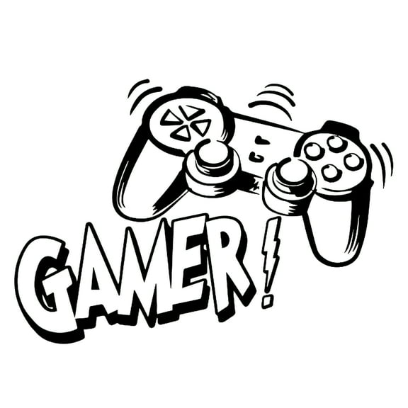 LAMIRO Game Controller Wall Decals Sticker for Boys Room Kids Playroom Bedroom Decor One Size Gift Cartoon Gamer Room Decor for Boys