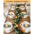 thumbnail image 4 of 13 Inch Round Placemats Set of 4, Orange Pumpkins Fall Non Slip Heat Insulation PP Table Mats, Maple Leaf Thanksgiving Botanical Washable Place Mats for Kitchen Dining Party Table Decor, 4 of 7