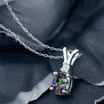 thumbnail image 2 of Gem Stone King 925 Sterling Silver Green Mystic Topaz Pendant Necklace for Women (1.63 Ct Oval with 18 inch Silver Chain), 2 of 4