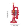 thumbnail image 2 of EXHUMKY 1Set Kids Trumpet Musical Toy ABS Pink for Lung Capacity Exercise in Children's Room, 2 of 5