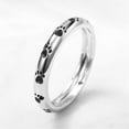 thumbnail image 3 of PAURO Women Stainless Steel Paw Print Enamel Ring 4mm Puppy Dog Cat Pet Ring for Pet Lovers Silver Size 8, 3 of 4