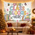 thumbnail image 3 of Class Blooms Here with Bubble Letter Rows Words, Inspirational Illustration for Quote Lovers, Typography Wall Art, Valentine'S Day Gift, Tapestry Wall Hanging for Bedroom and Dorm, 3 of 7
