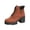 Wine, variant on Willtoo Women's Chunky Platform Boots Block Heel Round Toe Lace Up Ankle Booties Trim and Decorative Metal Streetwear Shoes