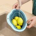 thumbnail image 3 of Vikakiooze Kitchen Strainer-Strainer Basket, Food Drainer/Fruit Washing Strainer/Vegetable wash Basket- Square Double Layer Vegetables Fruit Drain Basket Storage Box Holder, 3 of 3