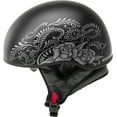 thumbnail image 2 of GMAX HH-65 Half Helmet - Rose Naked Matte Black/Silver, 2 of 4