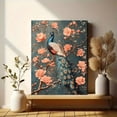 thumbnail image 6 of Qisvanset 12x16 Inch Framed Canvas Wall Art Elegant Peacock Pink Blossom Boho Floral Living Room Bedroom Wall Art, 6 of 8