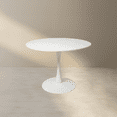 thumbnail image 1 of Table à Manger Moderne Ronde avec Base en Métal pour 4 Chaises, 1 of 6