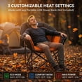 thumbnail image 4 of ABORON Heated Camping Chairs for Adults, Oversized Padded Folding Chair with Adjustable Heating, Portable Heated Lawn Chair for Outdoor, Camping Black, 4 of 6