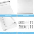 thumbnail image 3 of Biltek 100% Blackout Roller Shade, Window Blind with Thermal Insulated, UV Protection Fabric. Total Blackout Roller Blind for Office and Home. Easy to Install. White, 53" W x 72" H, 3 of 6