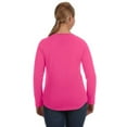 thumbnail image 2 of LAT Women's V-Neck French Terry Pullover XL Hot Pink, 2 of 2