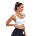 thumbnail image 4 of RUNNING GIRL Women’s Medium Support Sports Bra Crisscross Back, Removable Pads Wireless Yoga Bra, Breathable Workout Gym Top, 4 of 7
