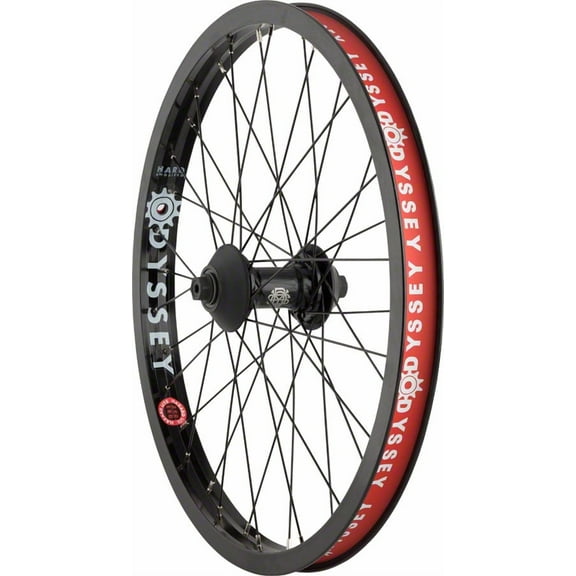 Odyssey Hazard Lite Front Wheel - 20", 3/8" x 100mm, Rim Brake, Hard Black, Clincher