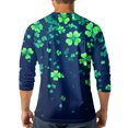thumbnail image 4 of Men's Raglan Sleeve Three-quarter Sleeve Top Dark Blue A XL, 4 of 4