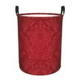thumbnail image 1 of Balery Vintage Burgundy Cesta de ropa redonda con asas, impermeable, independiente, para ropa, juguetes, dormitorio y familia-Medium, 1 of 6