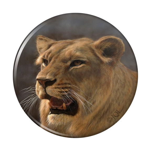 Lioness Female Lion Pinback Button Pin
