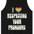 thumbnail image 3 of Instant Message - I Love Respecting Your Pronouns - LGBT Pride Ally - Men's Jersey Tank Top, 3 of 6