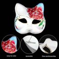 thumbnail image 2 of Diy White Paper Mask Fox Cat Face Pulp Máscara pintada a mano en blanco para Dance Party Festival Performance Halloween kaili Sencillez, 2 of 5