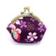 thumbnail image 1 of Monedero de tela con estampado hecho a mano con forma de boca dorada, pequeño bolso de cosméticos para mujer, bolso rojo, bolso para llaves, 1 of 6