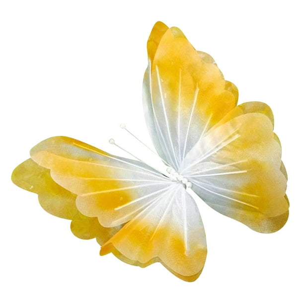 Decoración de mariposa artificial gigante, decoración de boda de mariposa, bricolaje, creativo y lindo Gradiente de champán