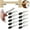 Black, variant on NOGIS 60PCS Self-Tapping Screws Cabinet Laminate Support, Shelf Pins with Non-Slip Sleeve, Shelf Holder Steel Pin Peg Self Drilling Screws, Self-Tapping Integrated Screw（White）