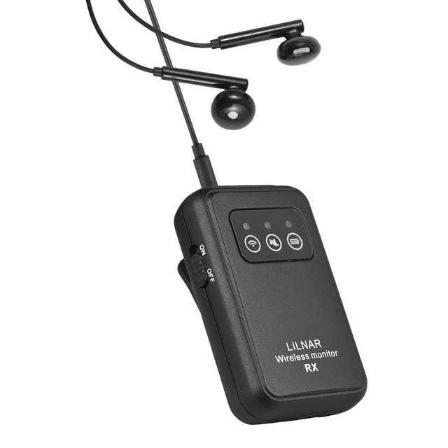 Riwcyla Récepteur Sans Fil 2,4 g Longue Distance Sans Délai Casque Professionnel Système Sans Fil Récepteur pour Studio Groupe Répétition Performance en Direct