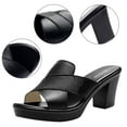 thumbnail image 4 of CAICJ98 Womens Shoes Sandals for Women with Arch Support for Comfortable Walk Summer Wedge Sandal Slip On Platform Sandals Shoes,Black, 4 of 4