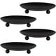 thumbnail image 1 of 4 Piezas de Portavelas de Hierro Forjado Bandeja Retro Portavelas Columna Portavelas Decoración de Mesa LED Spa Boda Fiesta Navidad Halloween,Negro,7cm BRI Rojo Verde, 1 of 5