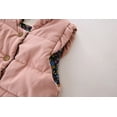 thumbnail image 4 of LittleSpring Toddler Girls Pink Vest Sleeveless Solid Color Snap Button Soft Vest Jacket Warm Outerwear 4T, 4 of 8