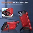 thumbnail image 3 of for iPhone 14 Plus Case with Build-in Kickstand, Heavy Duty Protection Shockproof Anti-Scratch Rugged Protective Durable Case Hard Cover,Red, 3 of 7