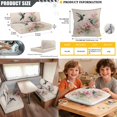 thumbnail image 2 of SCRAWLGOD 6 Pcs RV Dinette Cushion Covers Stretch Camper Cushion Cover Pet Friendly Camper Accessories Decor for Travel Trailer Motorhome, Hummingbird Floral Pink, 2 of 8