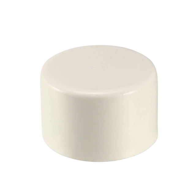 Unique Bargains 40mm PVC Pipe Cap Fitting, Slip End Caps DWV(Drain Waste Vent) White 2 Pcs