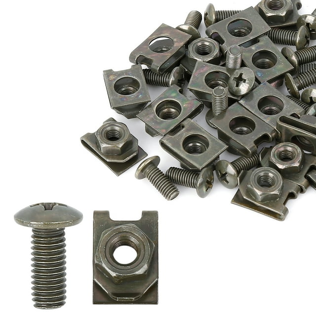 20 Juegos 5x12mm Coche Clips U Clip Phillips Tornillo Surtido Verde