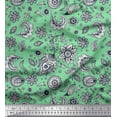 thumbnail image 1 of Soimoi Cotton Duck Fabric Paisley & Floral Artistic Printed Craft Fabric by The Yard 42 Inch Wide, 1 of 1