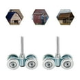 thumbnail image 2 of 2 Pcs Sliding Door Roller Track Roller Wheels with Box Rail Strut Channel Kit, 2 of 10