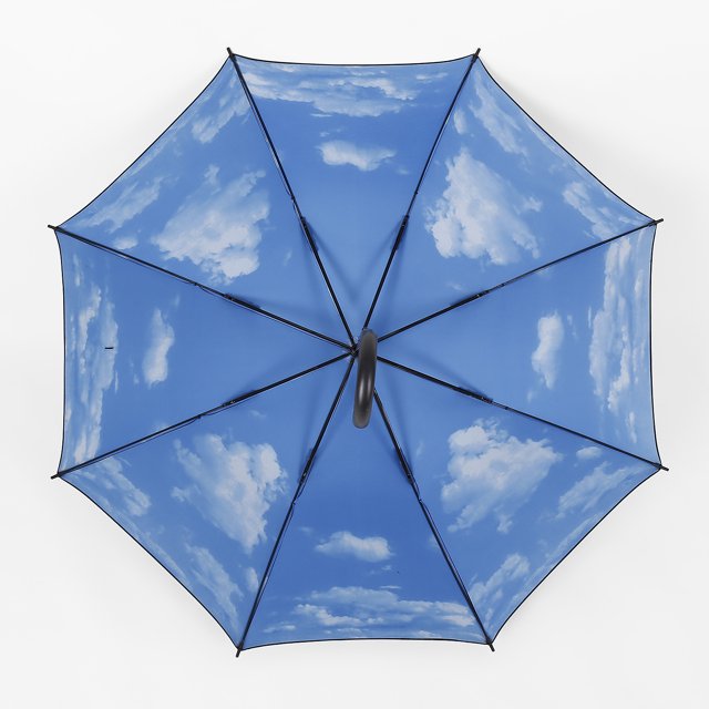 Paraguas plegable a prueba de viento, apertura y cierre automáticos, portátil, compacto, ultraligero, irrompible, paraguas de viaje (azul cielo), 1 pieza ShuxiuWang 8390605818134