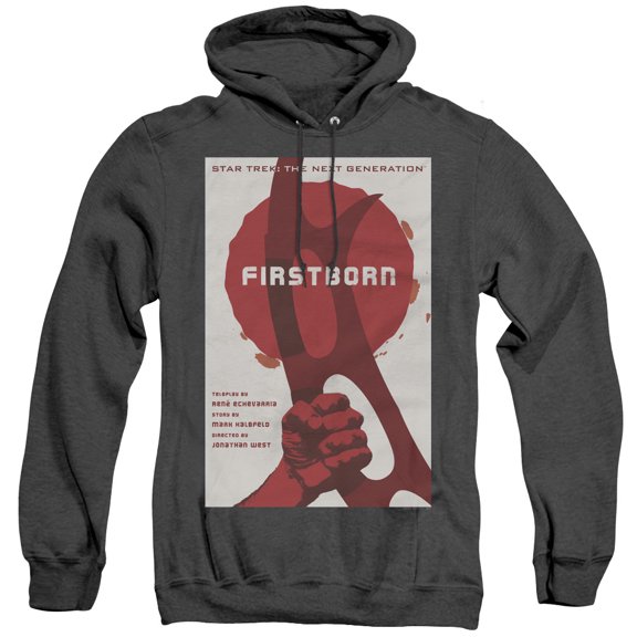 Star Trek Tng Season 7 Episode 21 Adult Heather Hoodie Sweatshirt Black