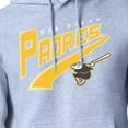 thumbnail image 3 of Men's Starter Heather Gray San Diego Padres Modern Tailsweep Fleece Tri-Blend Pullover Hoodie, 3 of 3