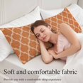 thumbnail image 5 of Orange Morocco Body Pillow Covers 20"x60", Farmhouse Ethnic Geometric Grid Aesthetic Soft Brushed Microfiber Breathable Throw Pillow Covers, Pillowcase with Zipper for Couch Sofa Bedroom Living Room, 5 of 9