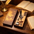thumbnail image 5 of Tarmeek Steampunk Quill Pen Gift Set with 15ml Ink and 5 Replacement Ink Sacs, Vintage Writing Kit for Journaling, Calligraphy Pen Set for Adults, Feather Pen Gift with Pen Stand, 5 of 7